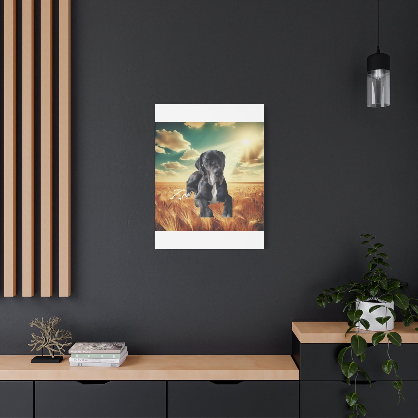 Personalized Dog Portrait Canvas - Custom Stretched Wall Art for Pet Lovers