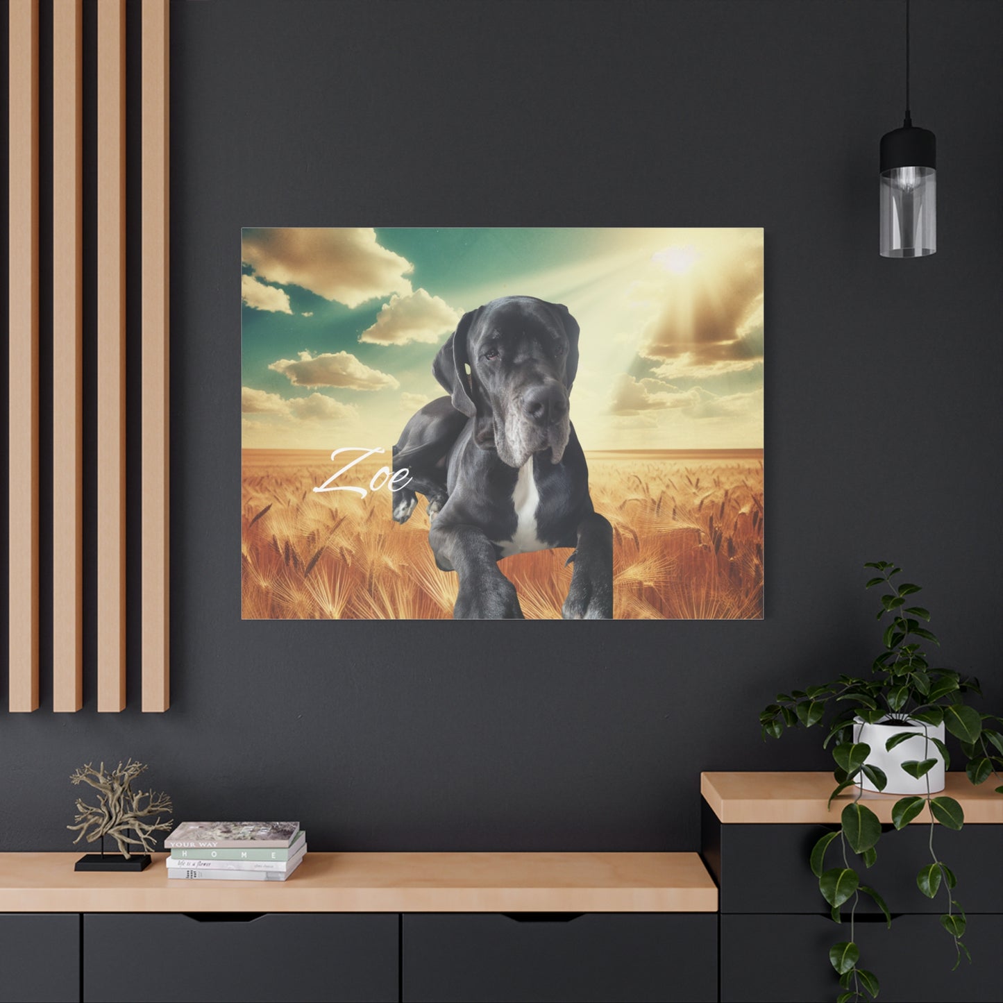 Personalized Dog Portrait Canvas - Custom Stretched Wall Art for Pet Lovers