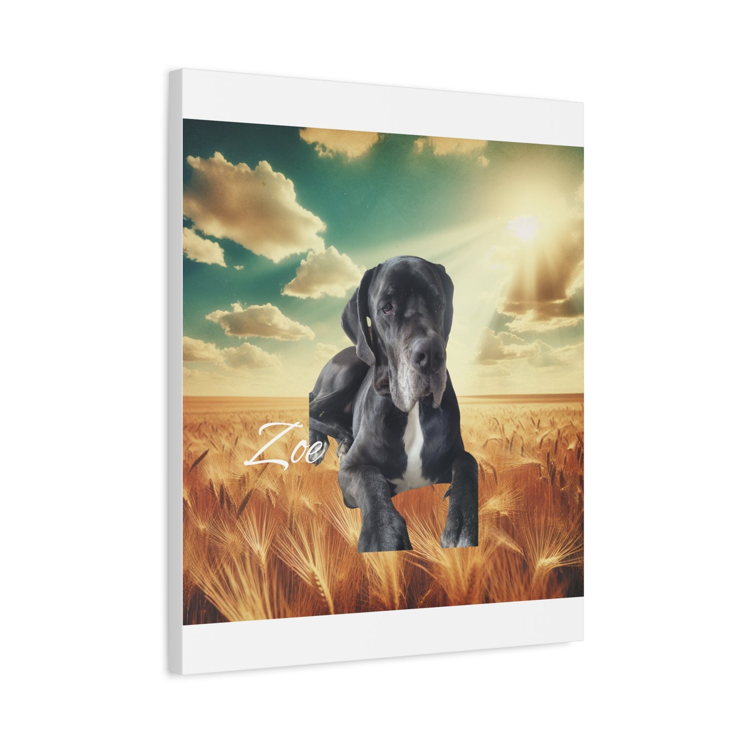 Personalized Dog Portrait Canvas - Custom Stretched Wall Art for Pet Lovers
