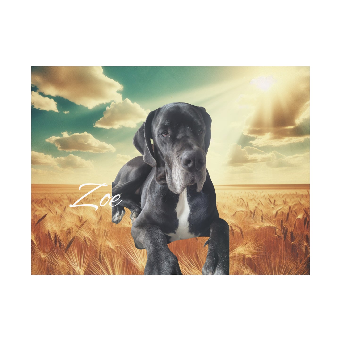Personalized Dog Portrait Canvas - Custom Stretched Wall Art for Pet Lovers