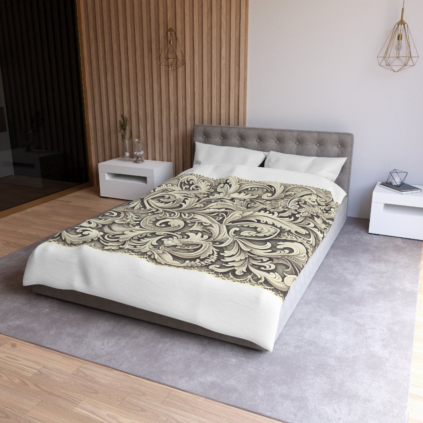 Vintage Floral Microfiber Duvet Cover - Luxurious Home Bedding