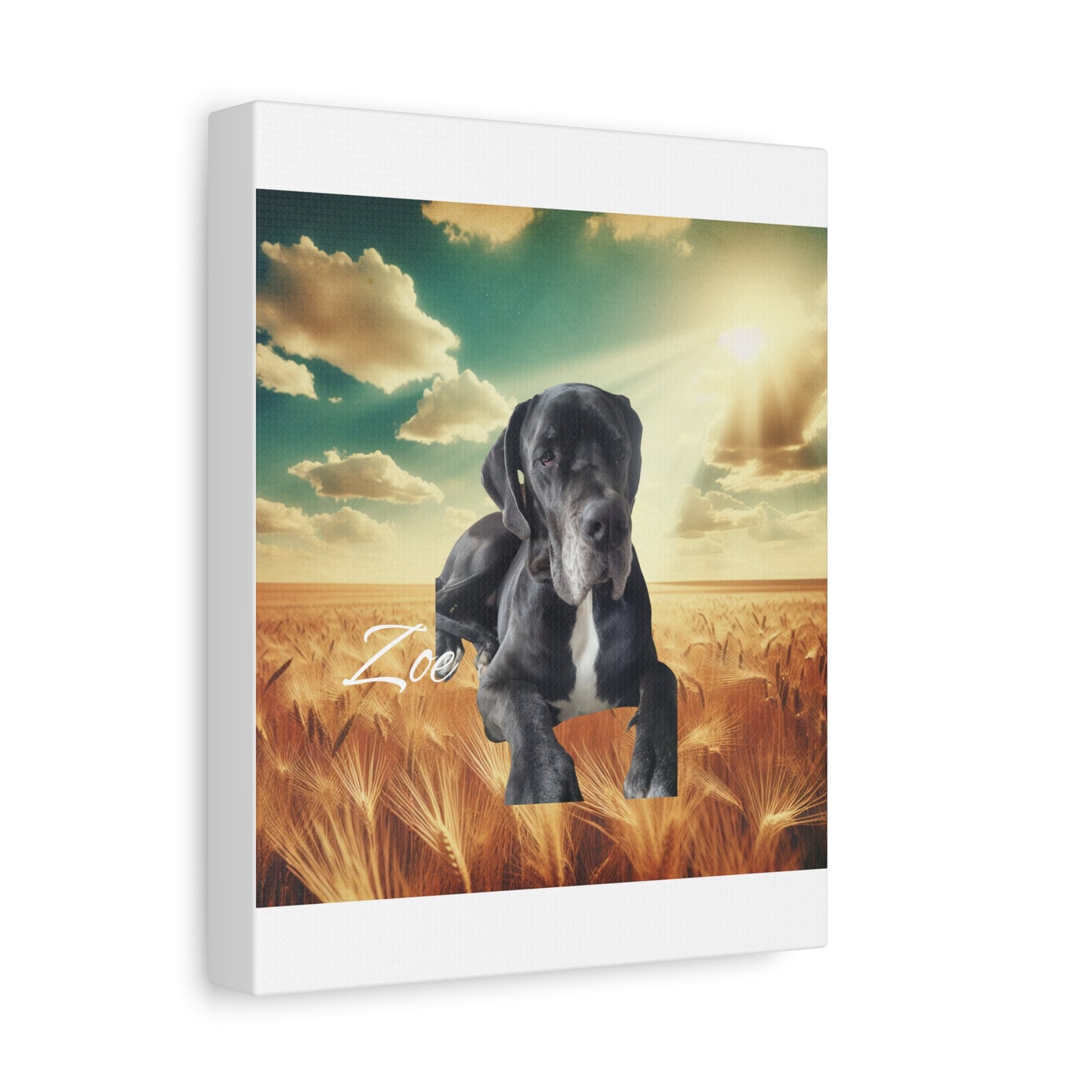 Personalized Dog Portrait Canvas - Custom Stretched Wall Art for Pet Lovers