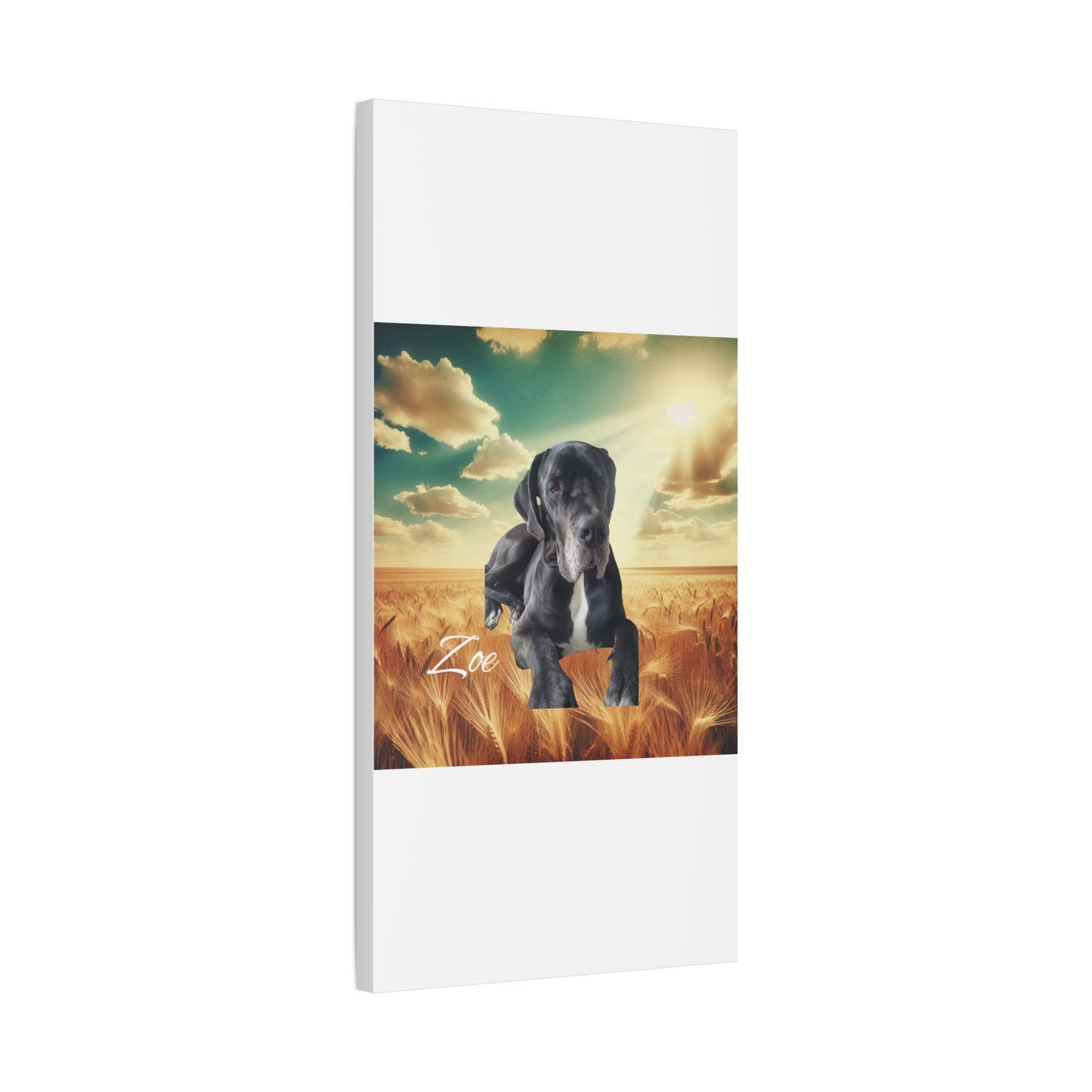Personalized Dog Portrait Canvas - Custom Stretched Wall Art for Pet Lovers