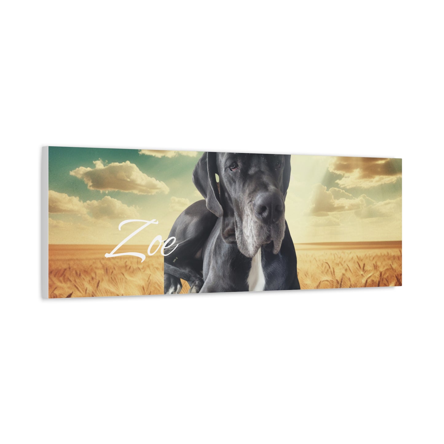 Personalized Dog Portrait Canvas - Custom Stretched Wall Art for Pet Lovers