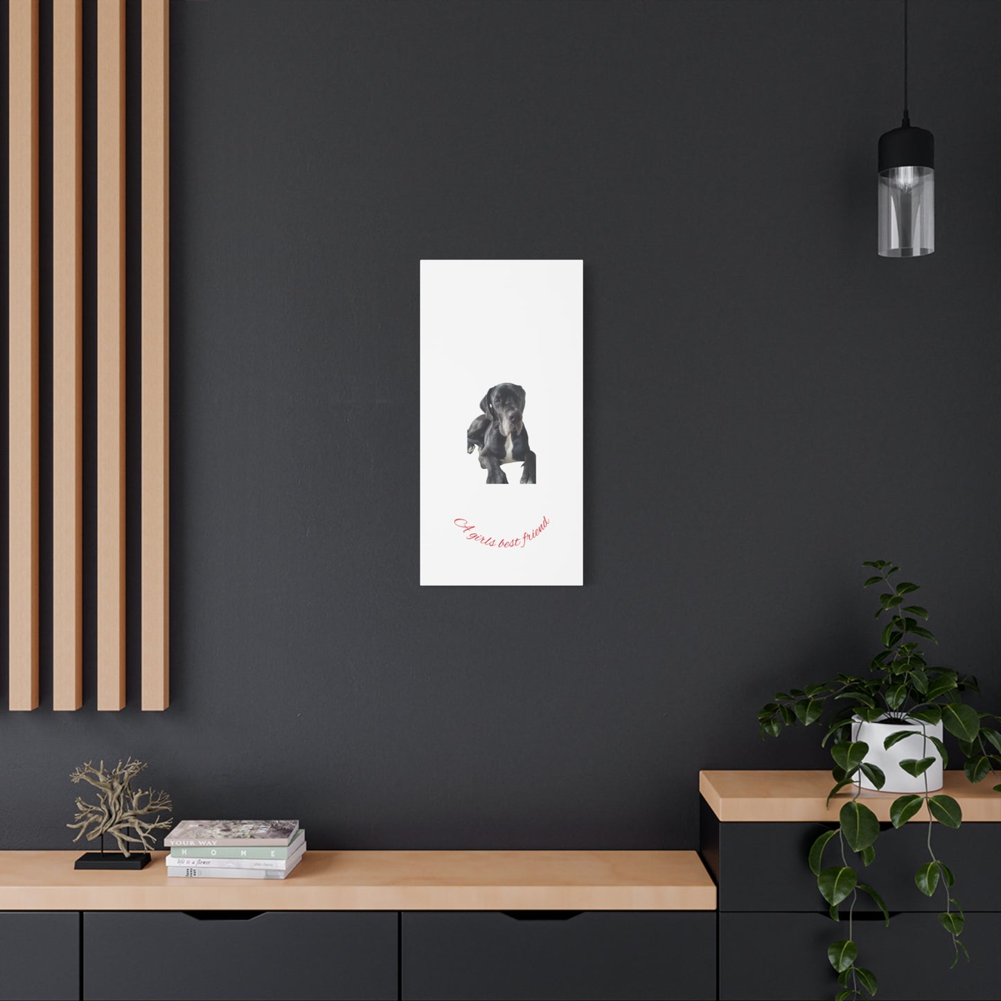 Personalized Dog Portrait Canvas Art - Custom Matte Wall Decor