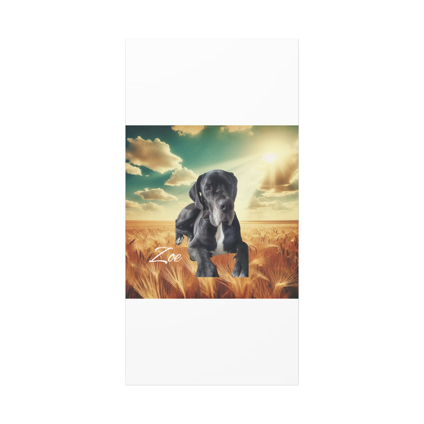 Personalized Dog Portrait Canvas - Custom Stretched Wall Art for Pet Lovers