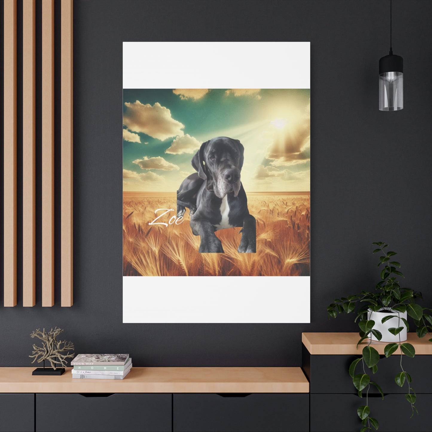 Personalized Dog Portrait Canvas - Custom Stretched Wall Art for Pet Lovers