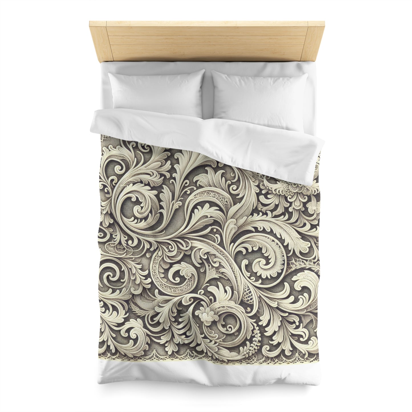 Vintage Floral Microfiber Duvet Cover - Luxurious Home Bedding