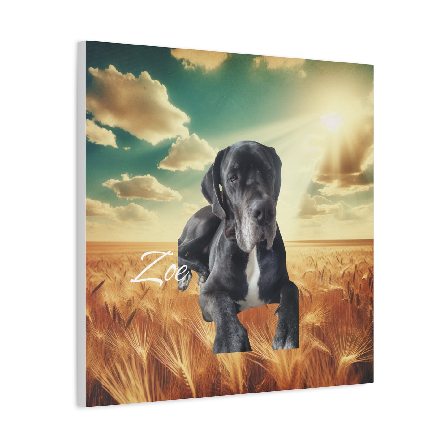 Personalized Dog Portrait Canvas - Custom Stretched Wall Art for Pet Lovers
