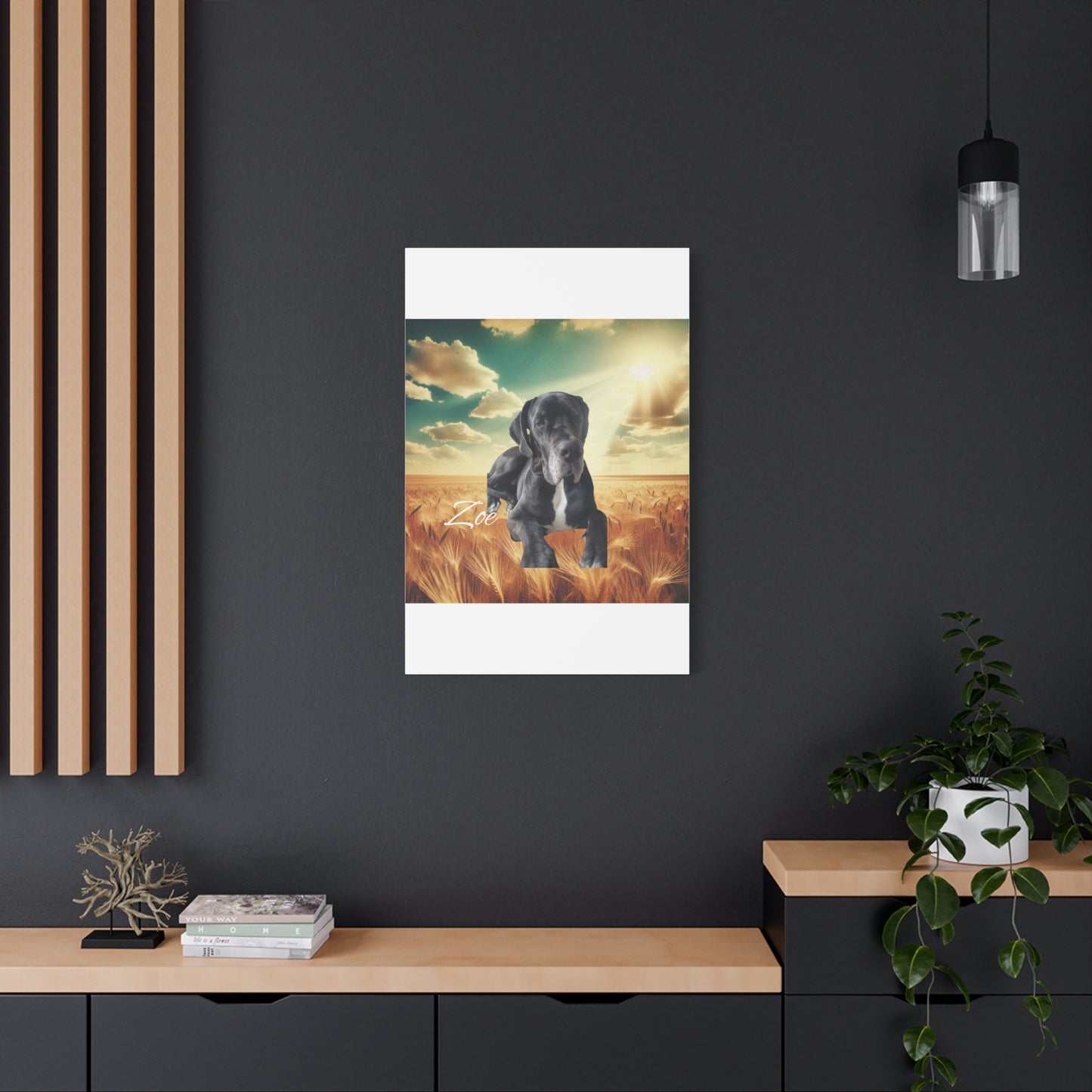 Personalized Dog Portrait Canvas - Custom Stretched Wall Art for Pet Lovers