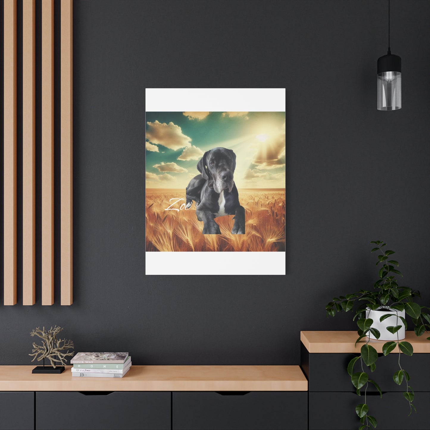 Personalized Dog Portrait Canvas - Custom Stretched Wall Art for Pet Lovers