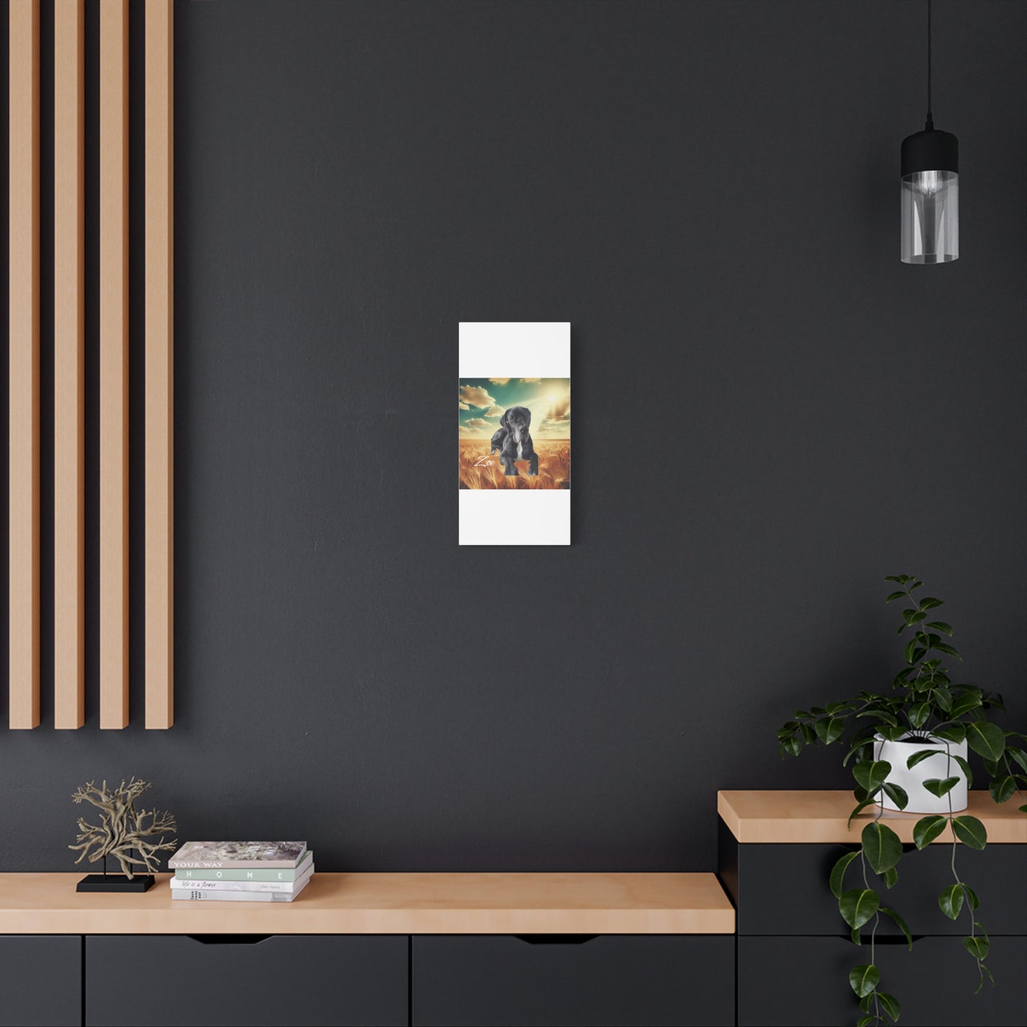 Personalized Dog Portrait Canvas - Custom Stretched Wall Art for Pet Lovers
