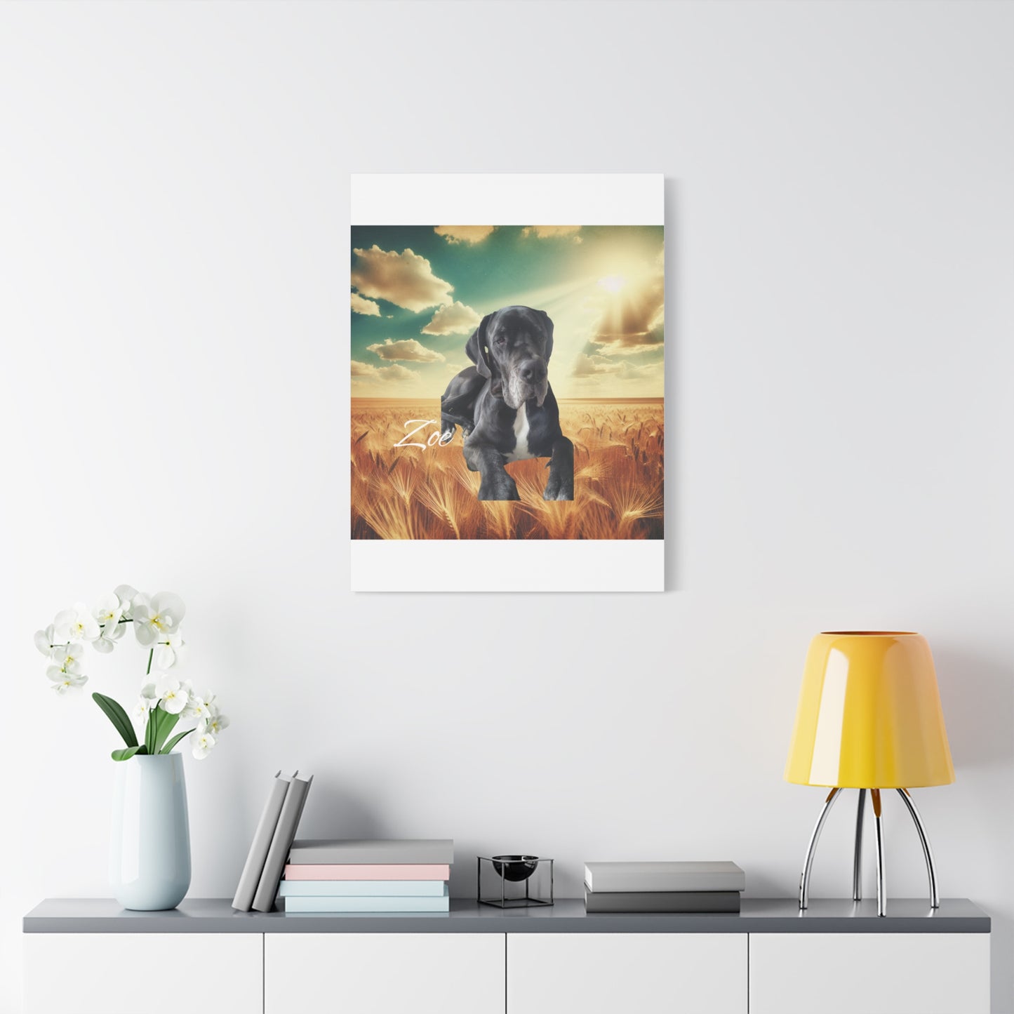 Personalized Dog Portrait Canvas - Custom Stretched Wall Art for Pet Lovers