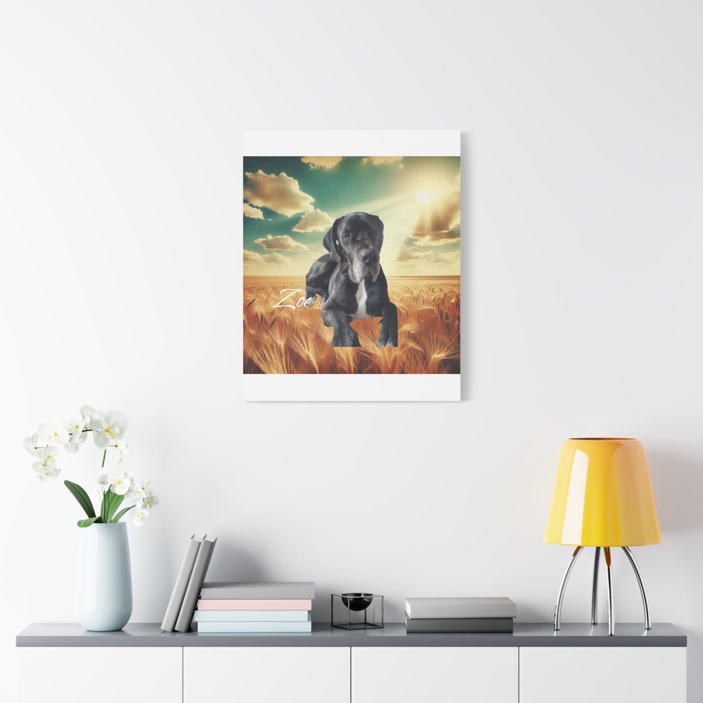Personalized Dog Portrait Canvas - Custom Stretched Wall Art for Pet Lovers