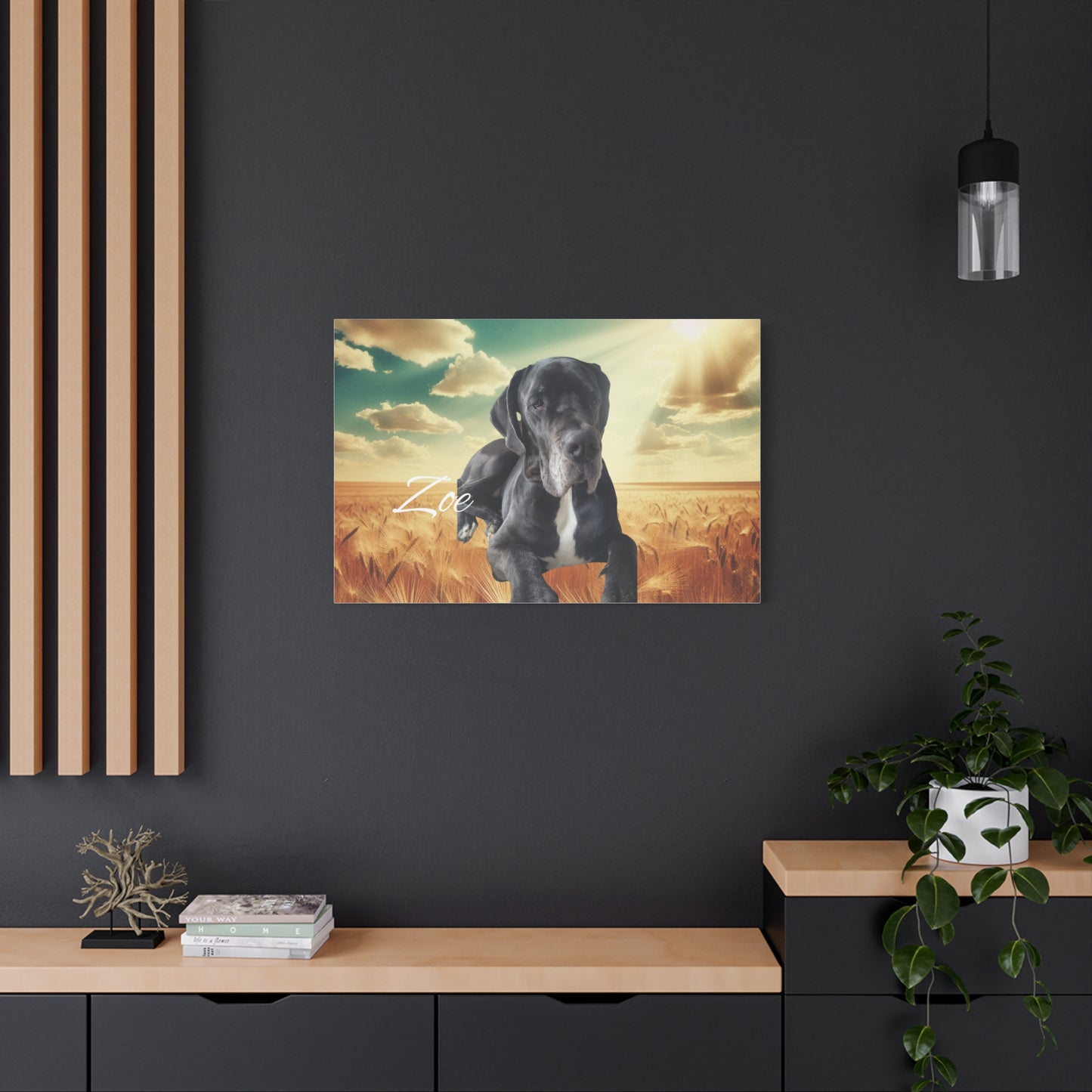 Personalized Dog Portrait Canvas - Custom Stretched Wall Art for Pet Lovers