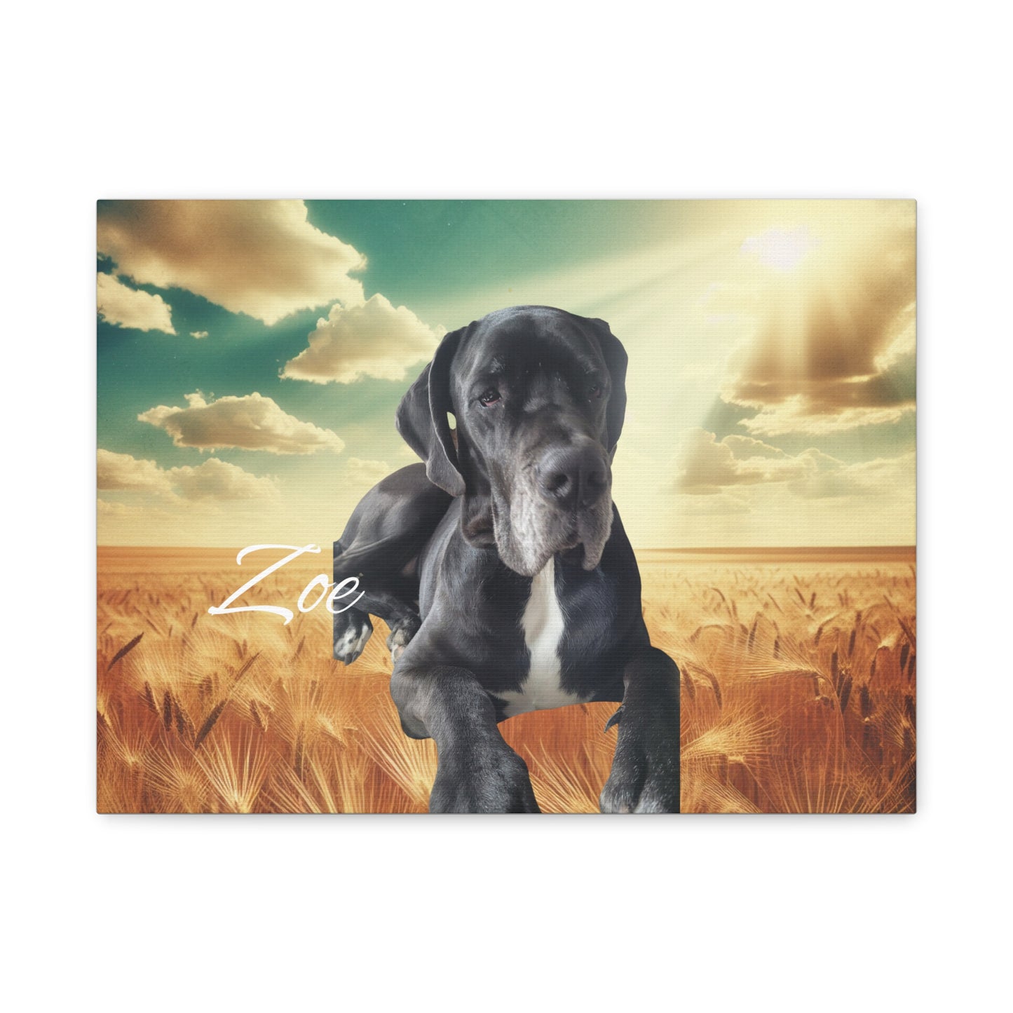 Personalized Dog Portrait Canvas - Custom Stretched Wall Art for Pet Lovers