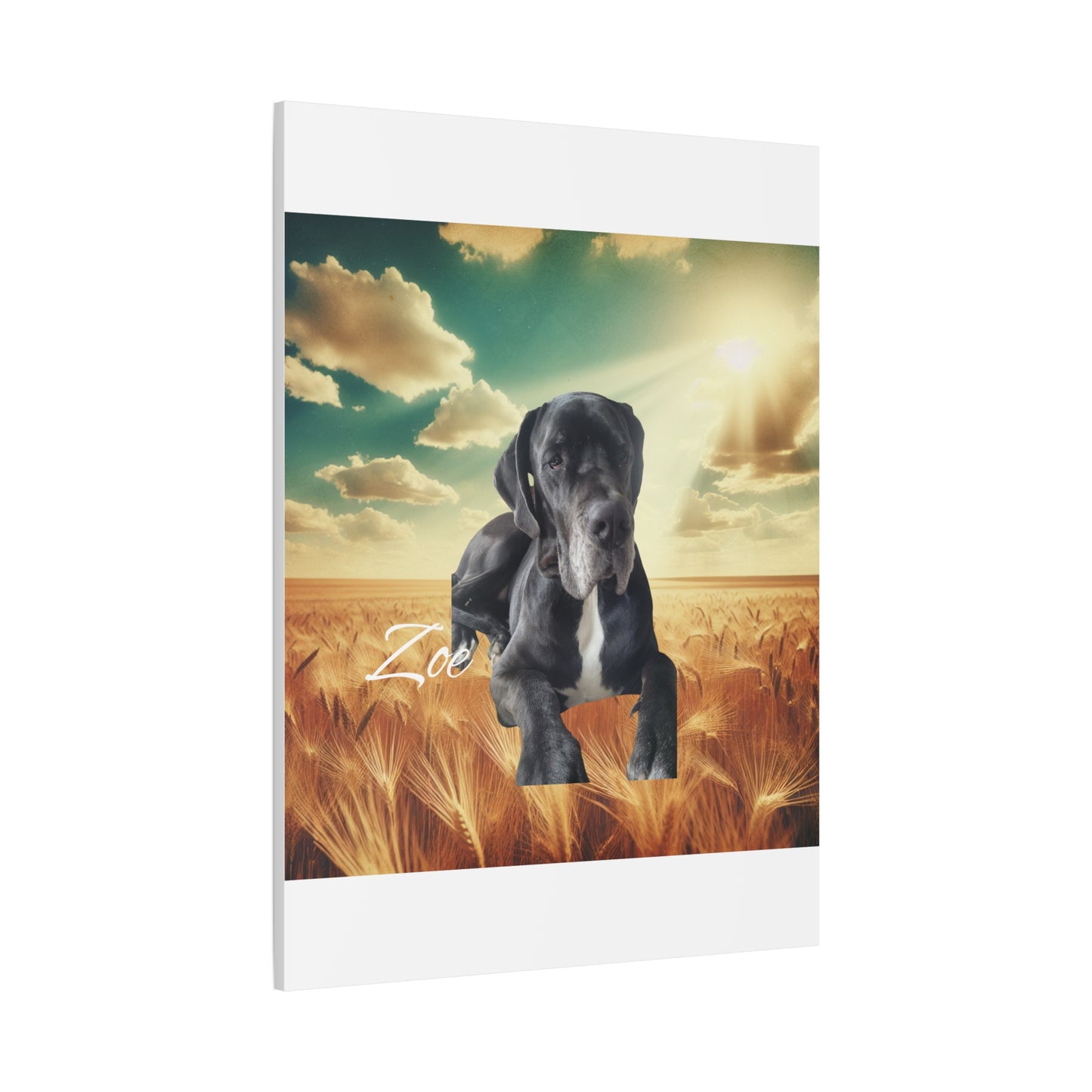 Personalized Dog Portrait Canvas - Custom Stretched Wall Art for Pet Lovers