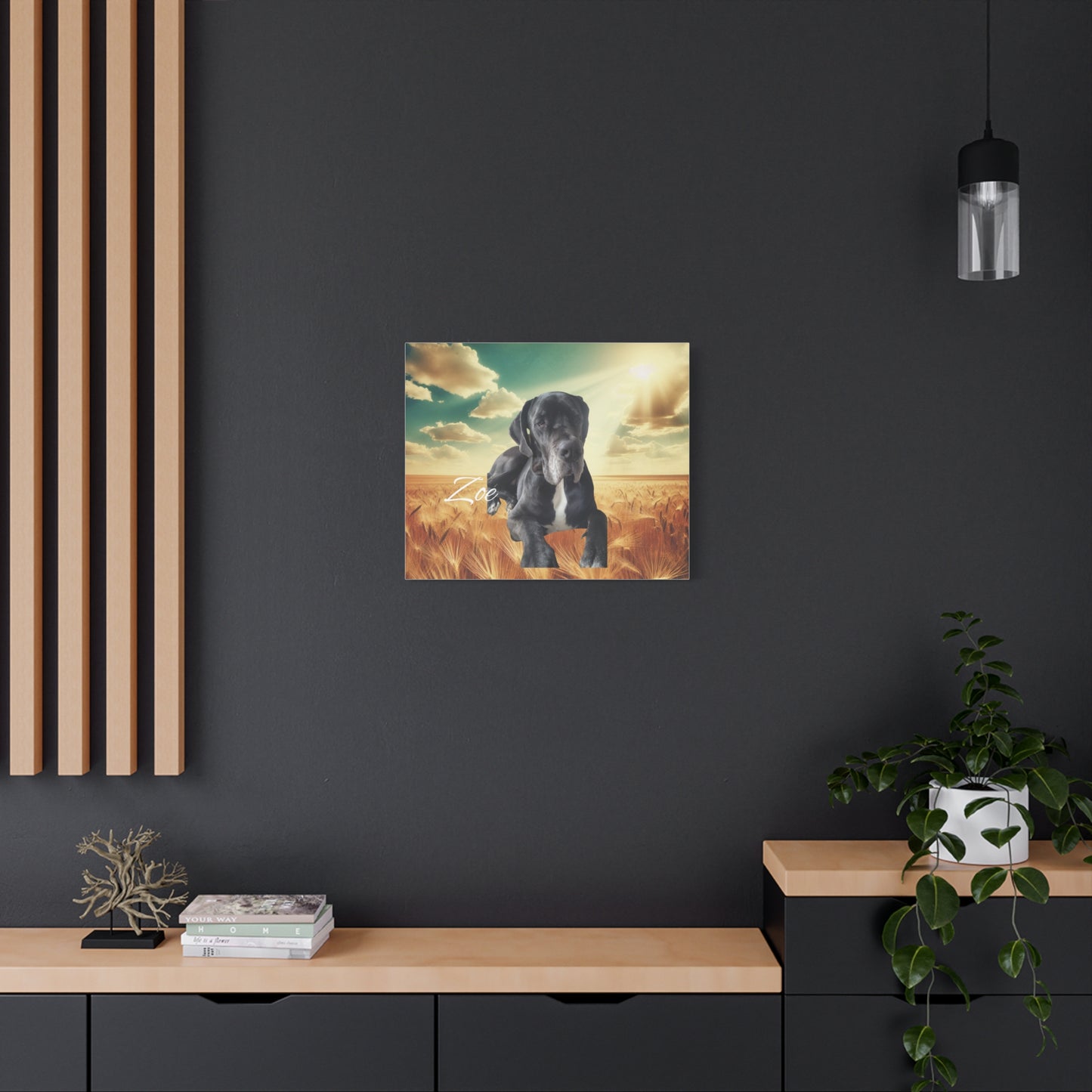 Personalized Dog Portrait Canvas - Custom Stretched Wall Art for Pet Lovers