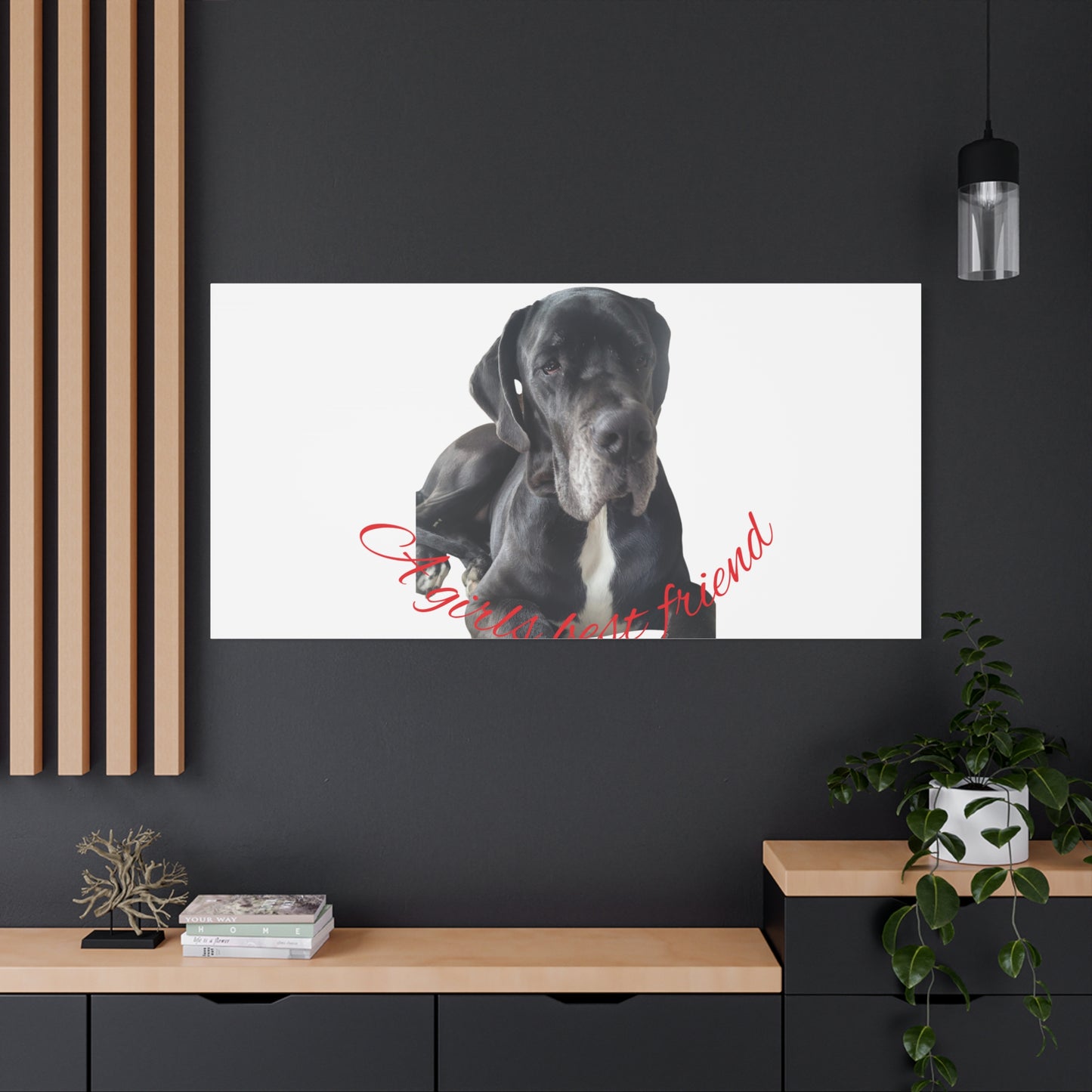 Personalized Dog Portrait Canvas Art - Custom Matte Wall Decor