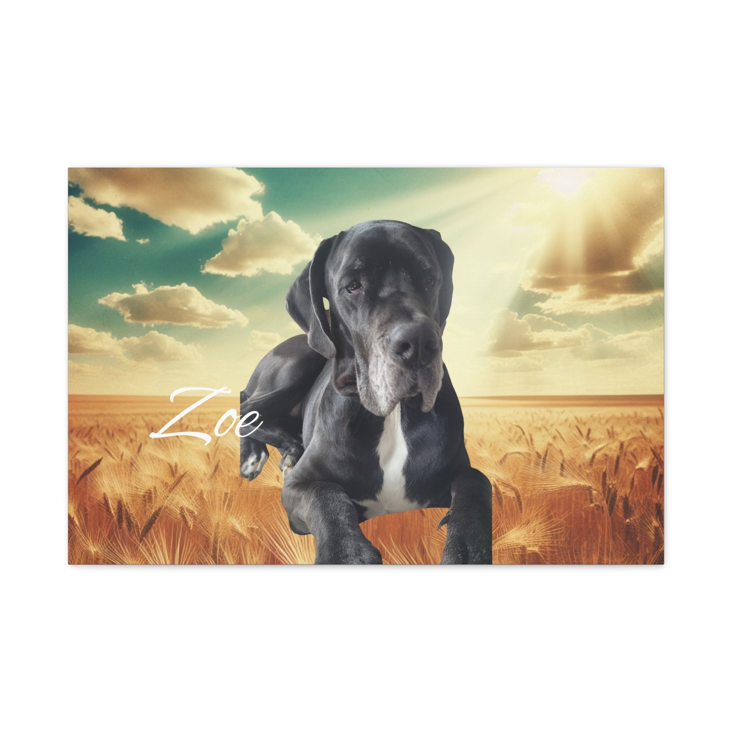 Personalized Dog Portrait Canvas - Custom Stretched Wall Art for Pet Lovers