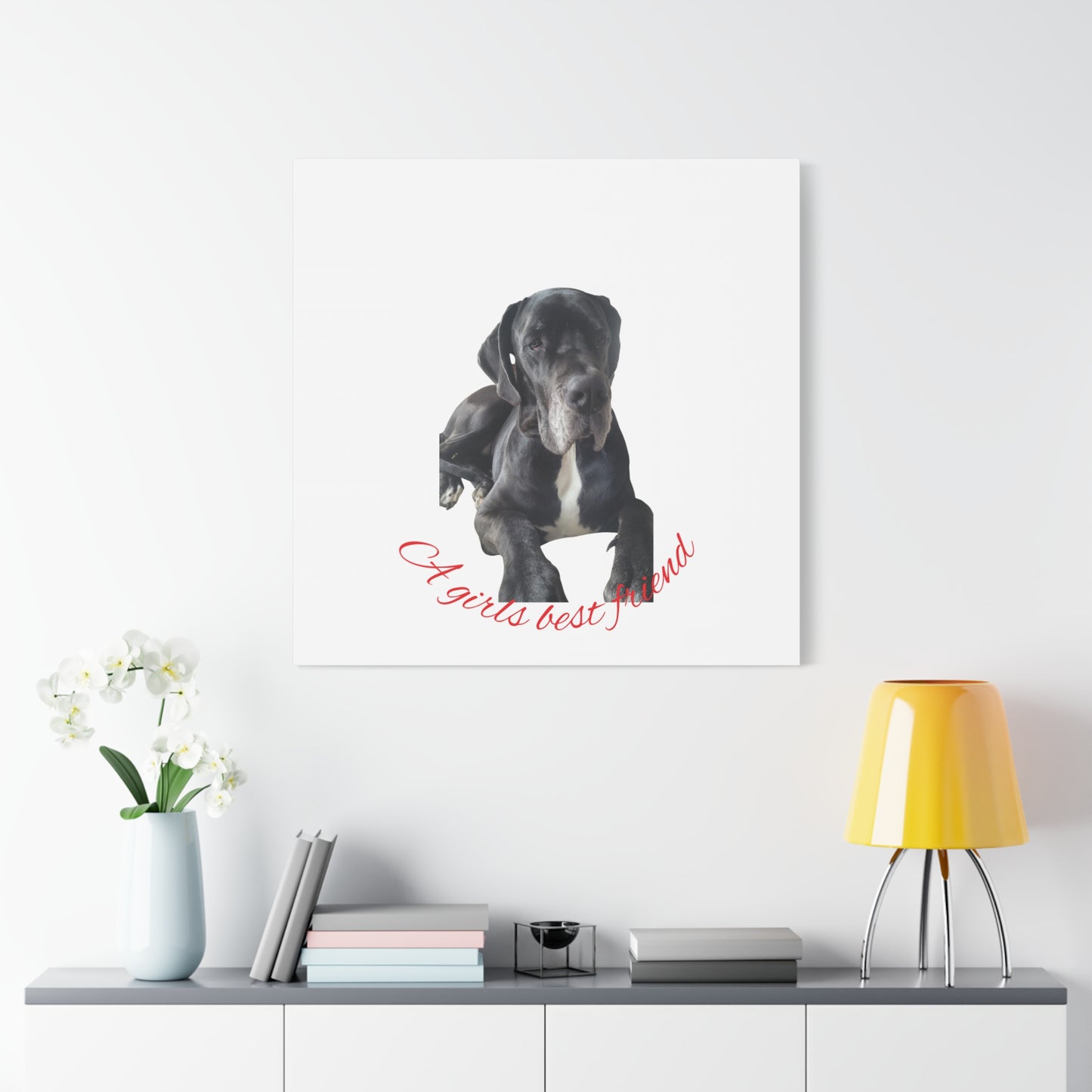 Personalized Dog Portrait Canvas Art - Custom Matte Wall Decor