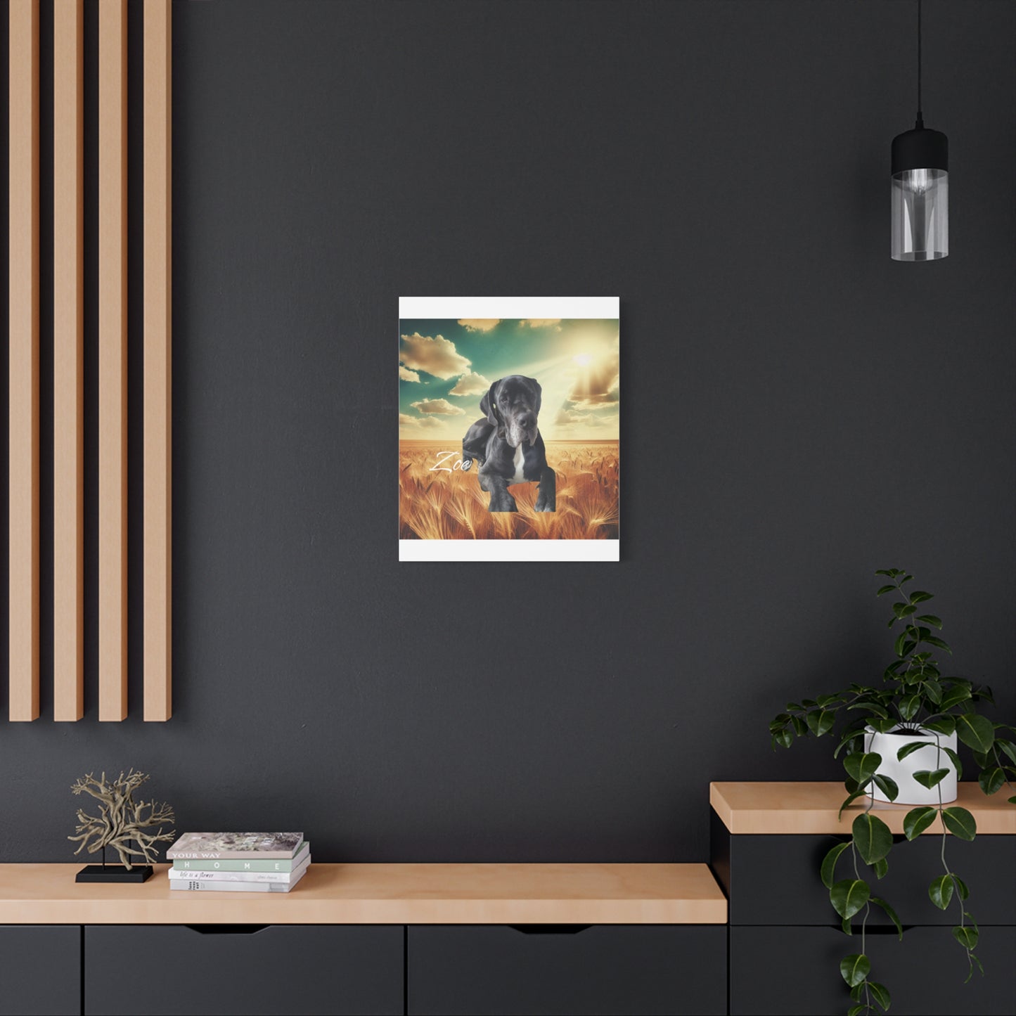 Personalized Dog Portrait Canvas - Custom Stretched Wall Art for Pet Lovers