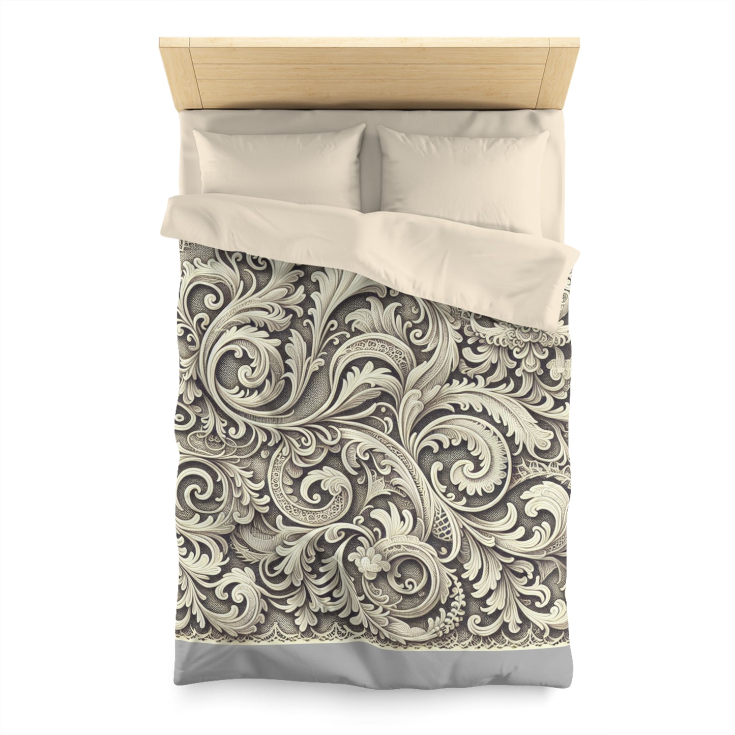 Elegant Floral Microfiber Duvet Cover - Luxury Bedding Decor