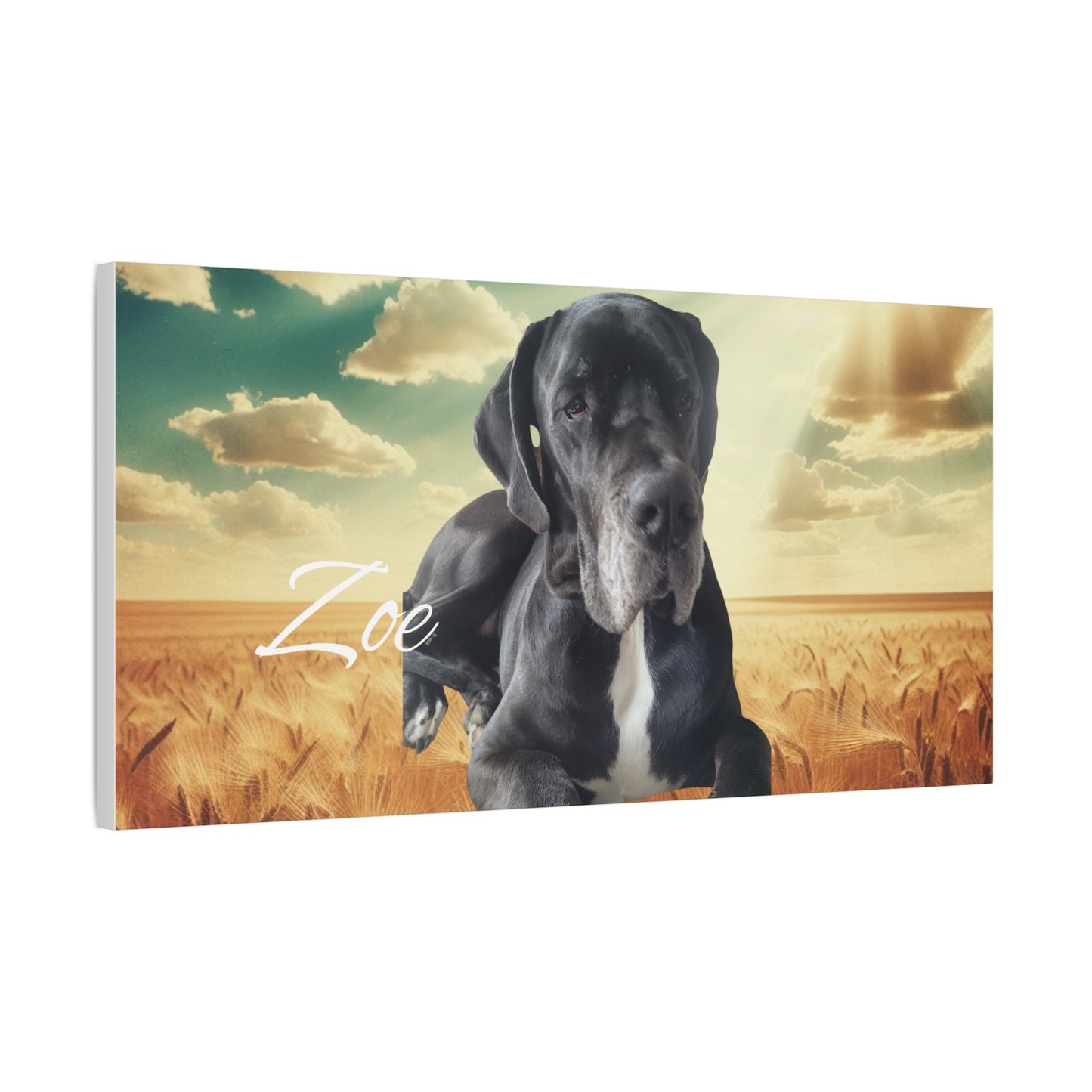 Personalized Dog Portrait Canvas - Custom Stretched Wall Art for Pet Lovers