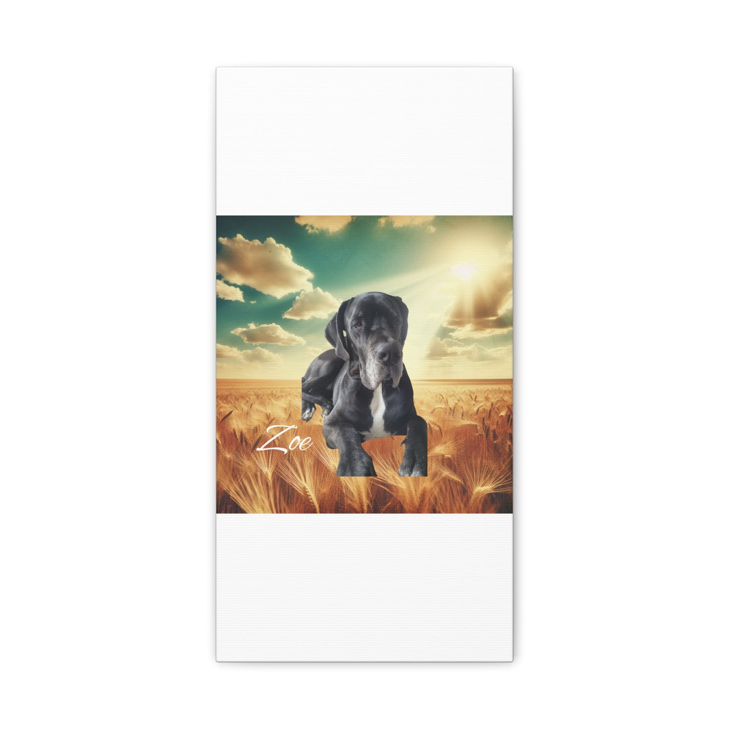 Personalized Dog Portrait Canvas - Custom Stretched Wall Art for Pet Lovers