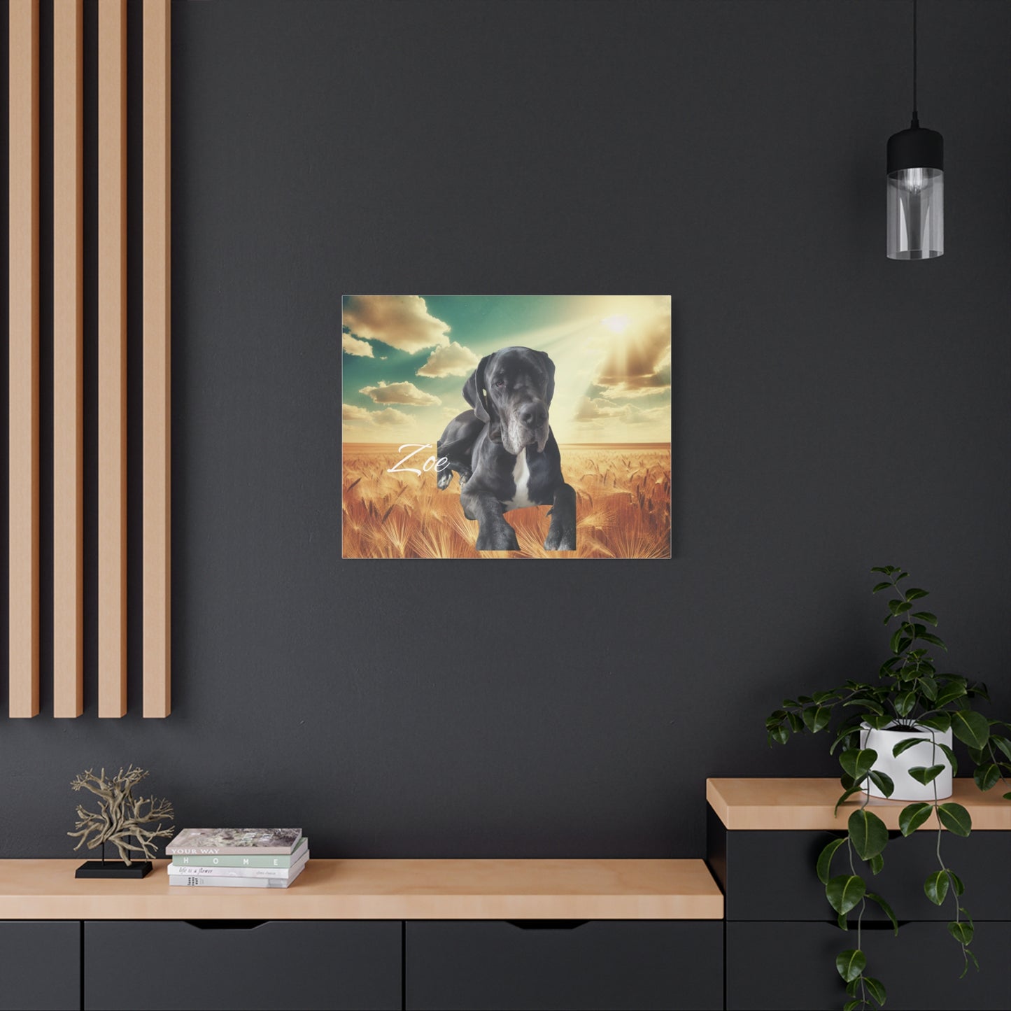 Personalized Dog Portrait Canvas - Custom Stretched Wall Art for Pet Lovers