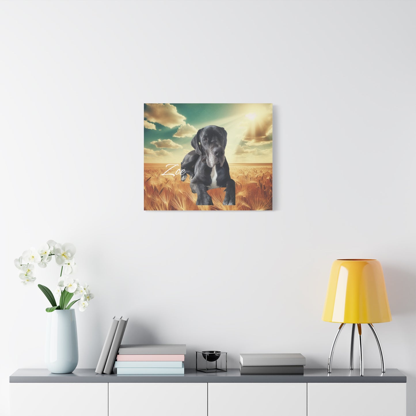 Personalized Dog Portrait Canvas - Custom Stretched Wall Art for Pet Lovers
