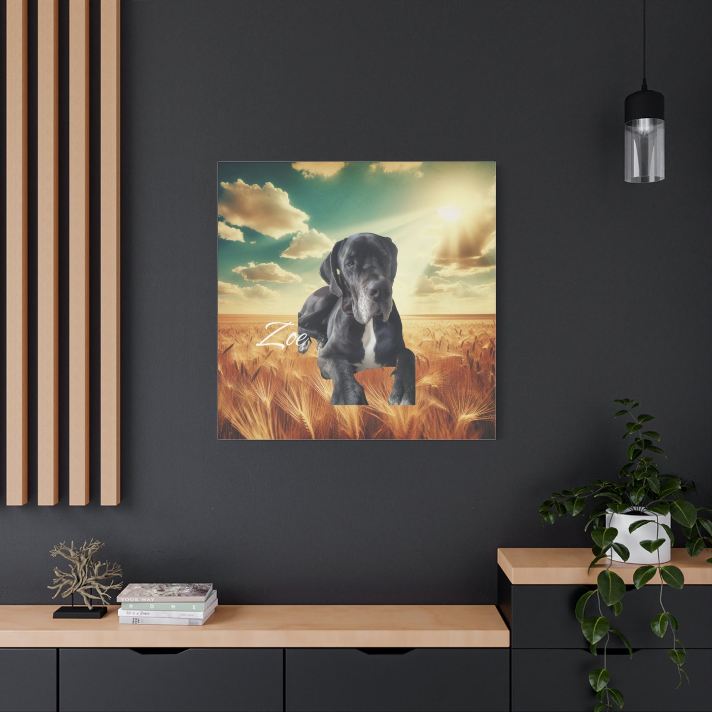 Personalized Dog Portrait Canvas - Custom Stretched Wall Art for Pet Lovers