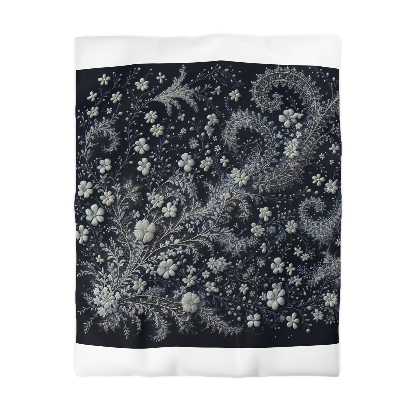 Elegant Floral Microfiber Duvet Cover