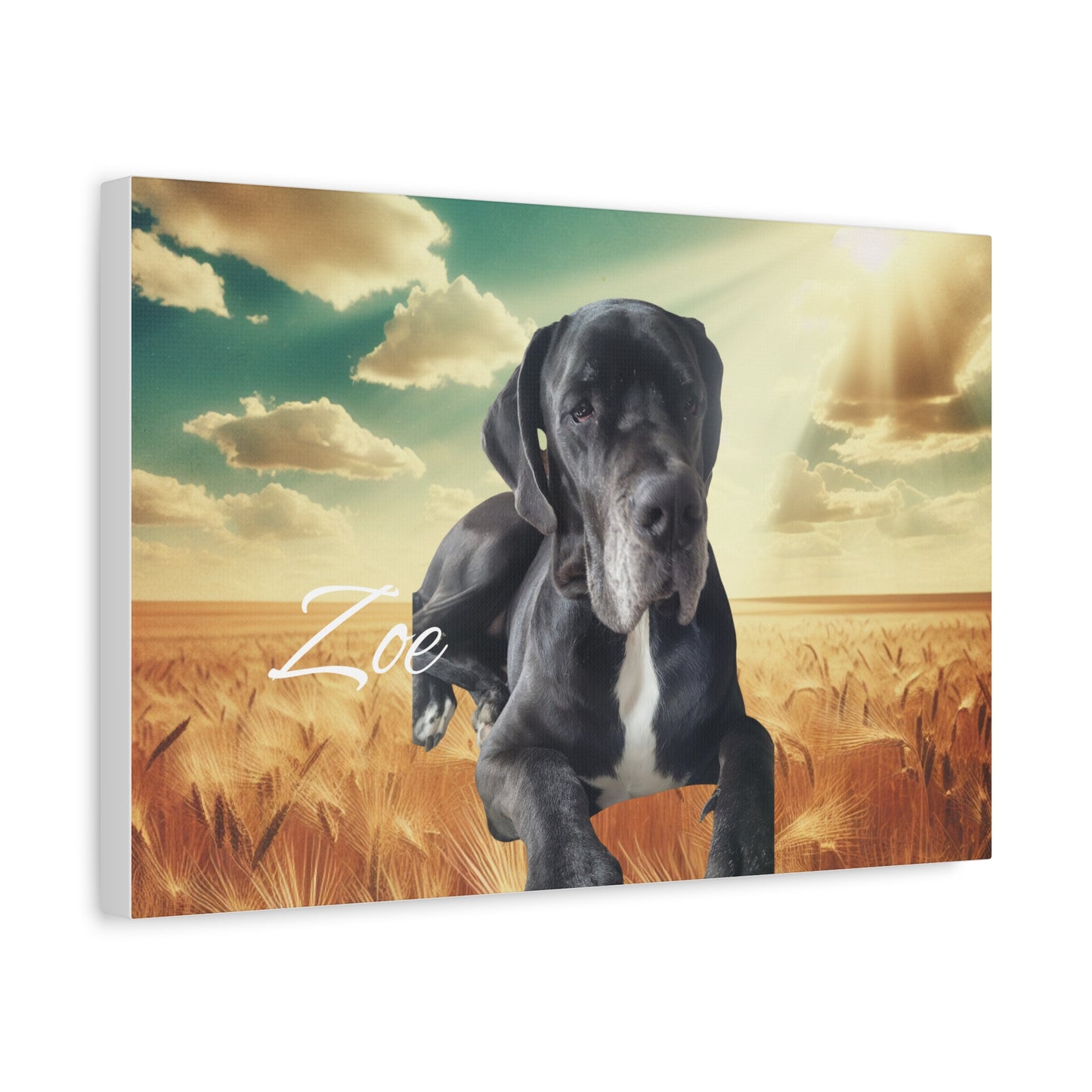 Personalized Dog Portrait Canvas - Custom Stretched Wall Art for Pet Lovers