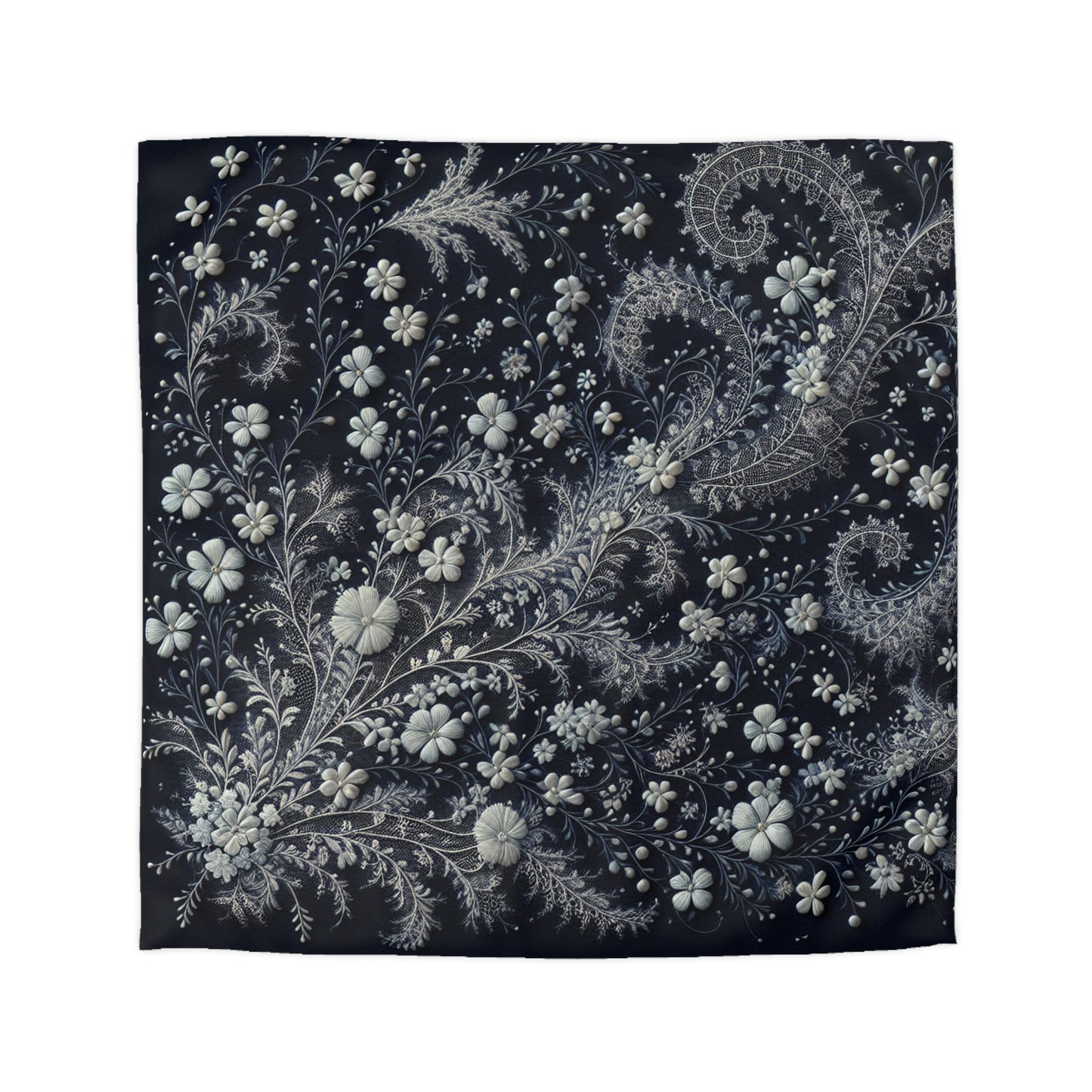 Elegant Floral Microfiber Duvet Cover