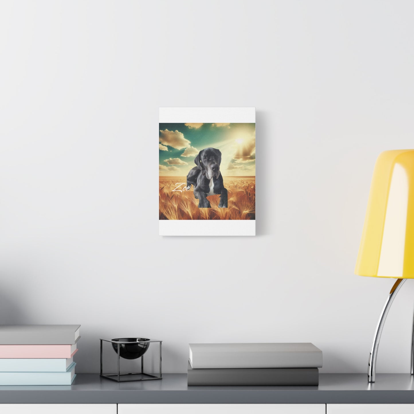 Personalized Dog Portrait Canvas - Custom Stretched Wall Art for Pet Lovers