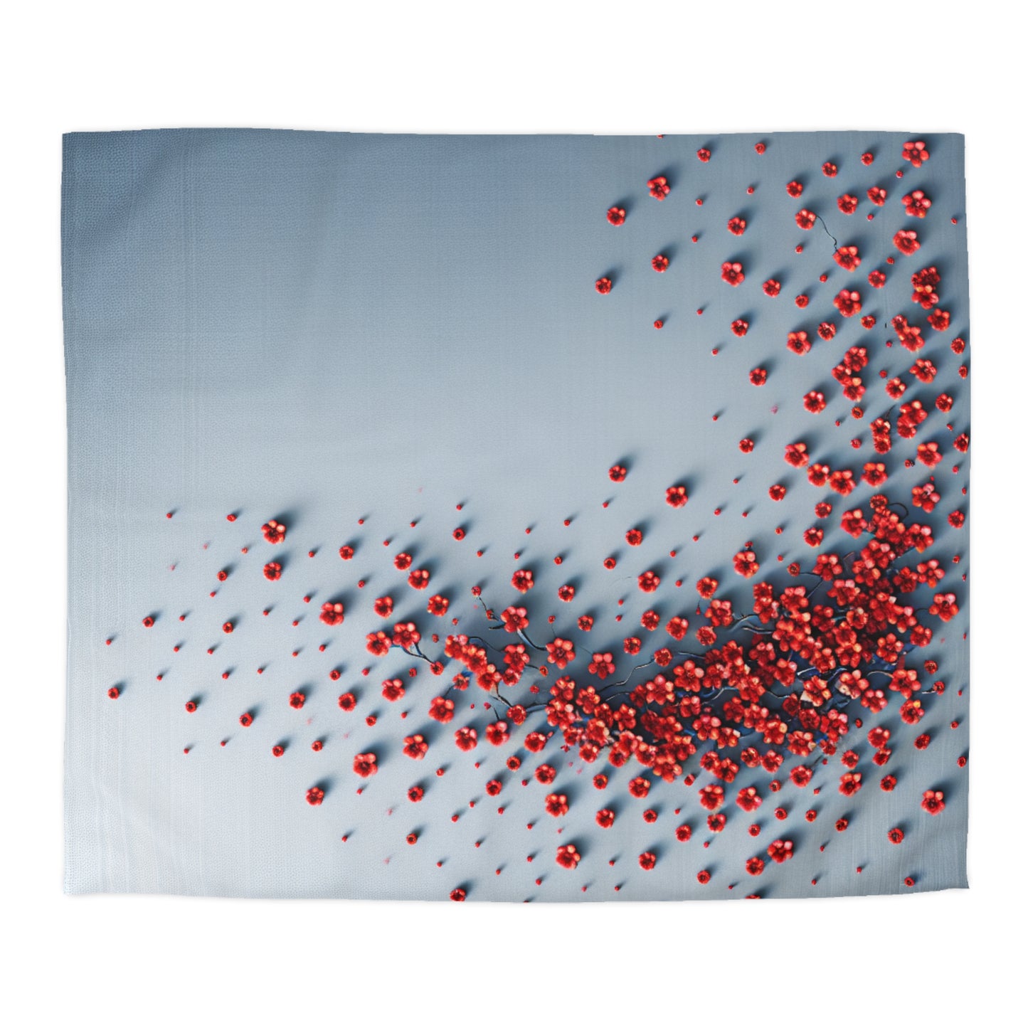 Chic Microfiber Duvet Cover with Vibrant Floral Design
