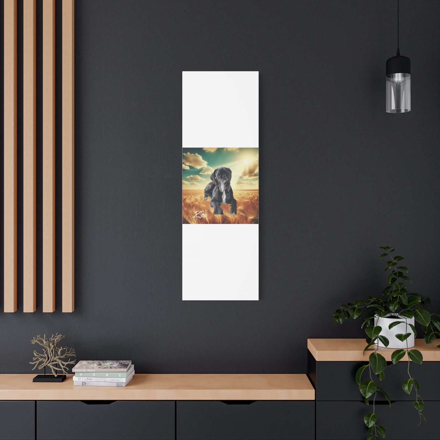 Personalized Dog Portrait Canvas - Custom Stretched Wall Art for Pet Lovers