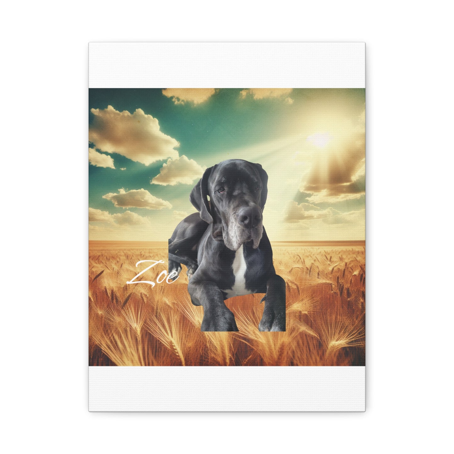 Personalized Dog Portrait Canvas - Custom Stretched Wall Art for Pet Lovers