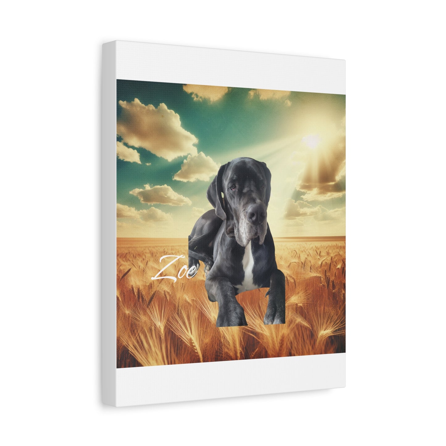 Personalized Dog Portrait Canvas - Custom Stretched Wall Art for Pet Lovers