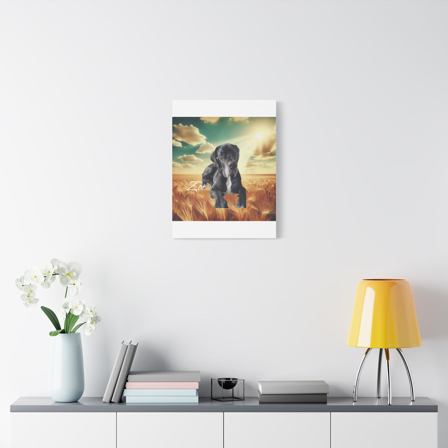 Personalized Dog Portrait Canvas - Custom Stretched Wall Art for Pet Lovers