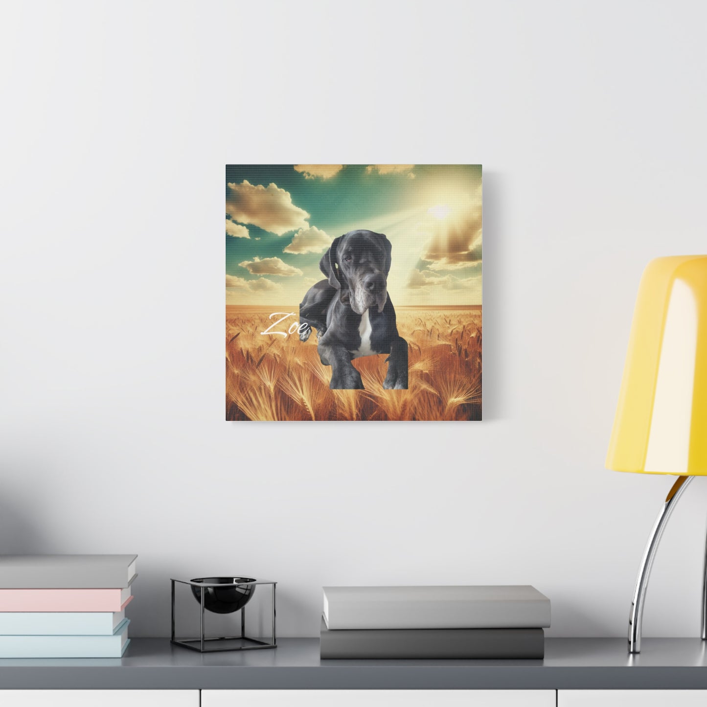 Personalized Dog Portrait Canvas - Custom Stretched Wall Art for Pet Lovers