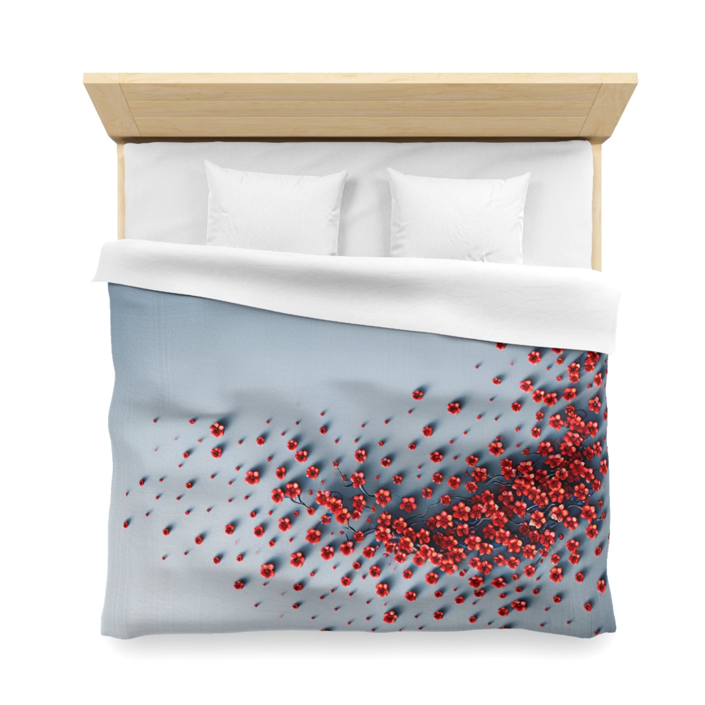 Chic Microfiber Duvet Cover with Vibrant Floral Design
