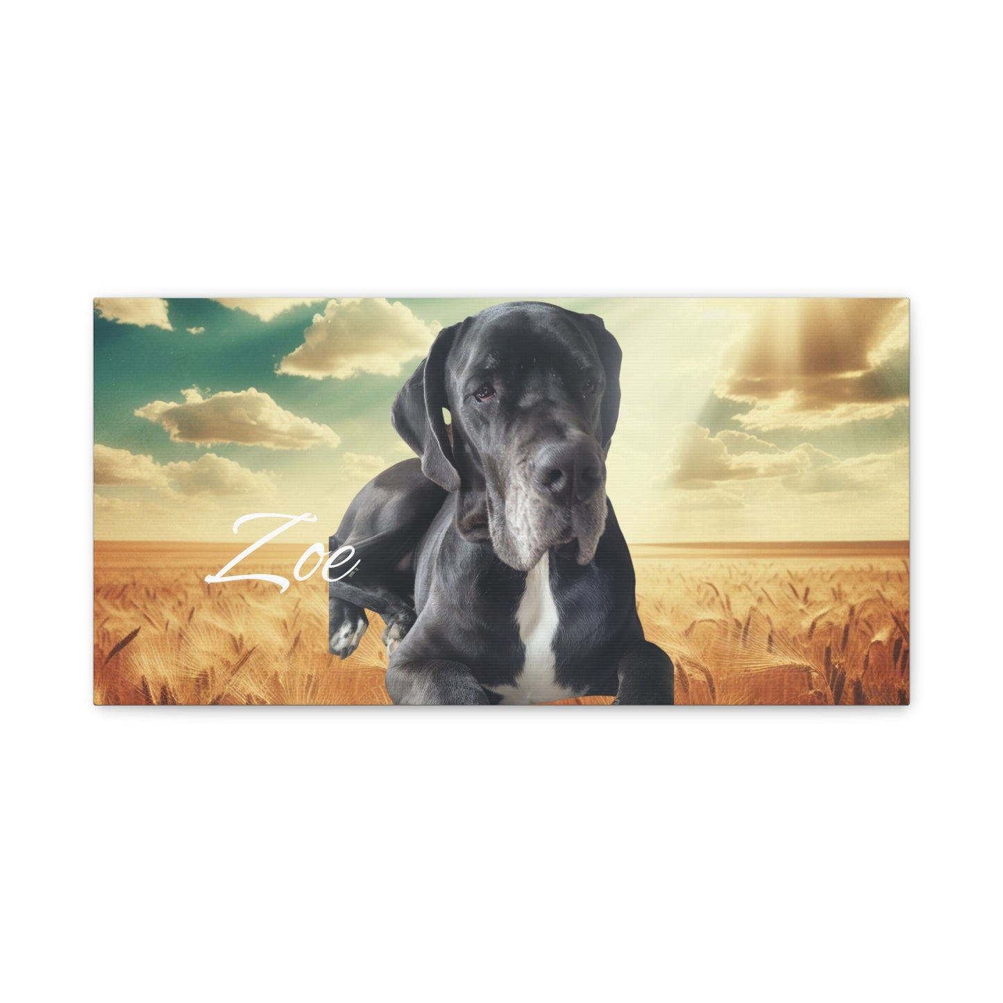 Personalized Dog Portrait Canvas - Custom Stretched Wall Art for Pet Lovers
