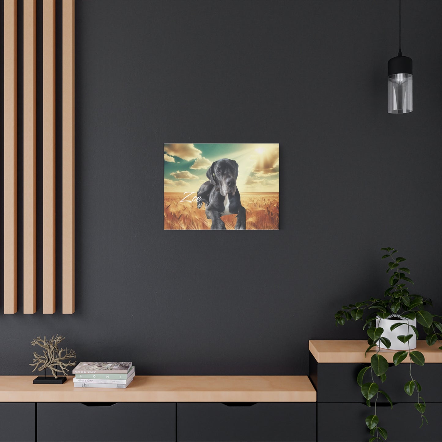 Personalized Dog Portrait Canvas - Custom Stretched Wall Art for Pet Lovers