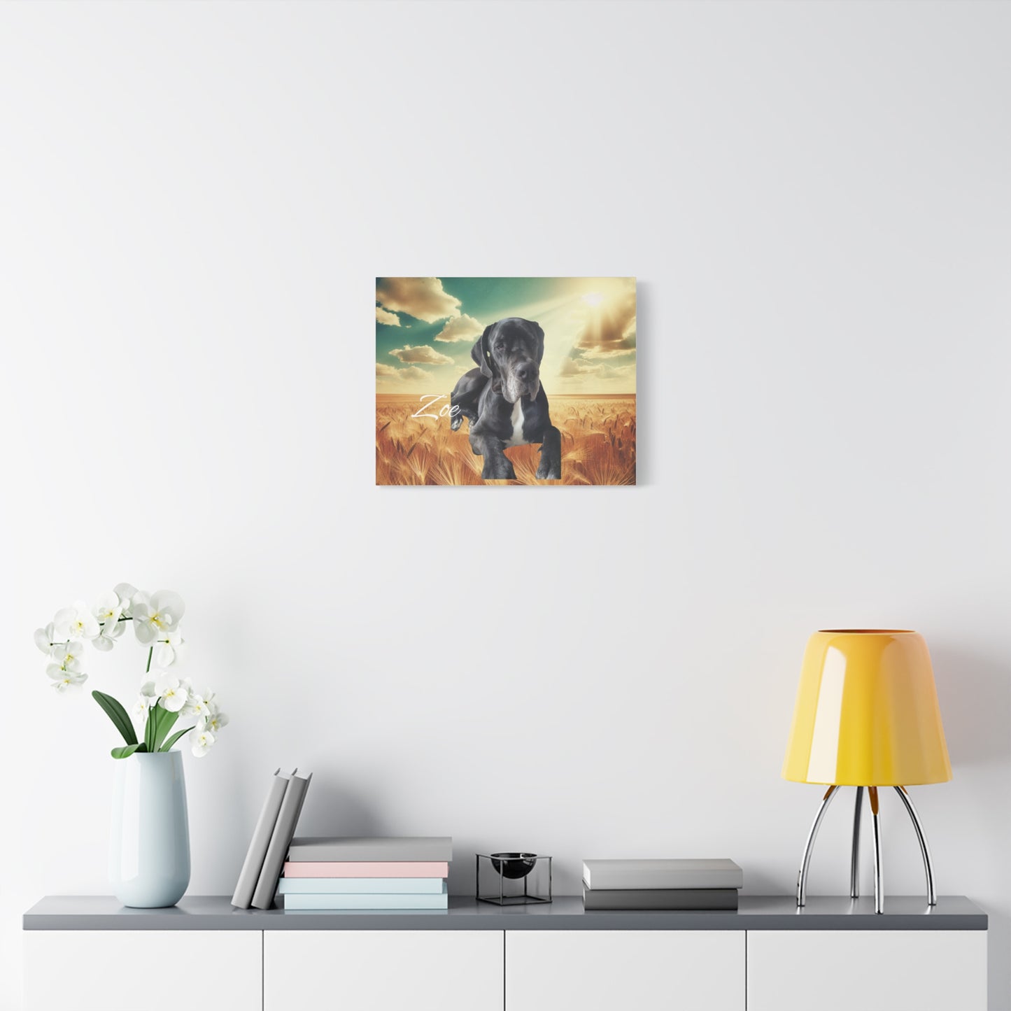 Personalized Dog Portrait Canvas - Custom Stretched Wall Art for Pet Lovers