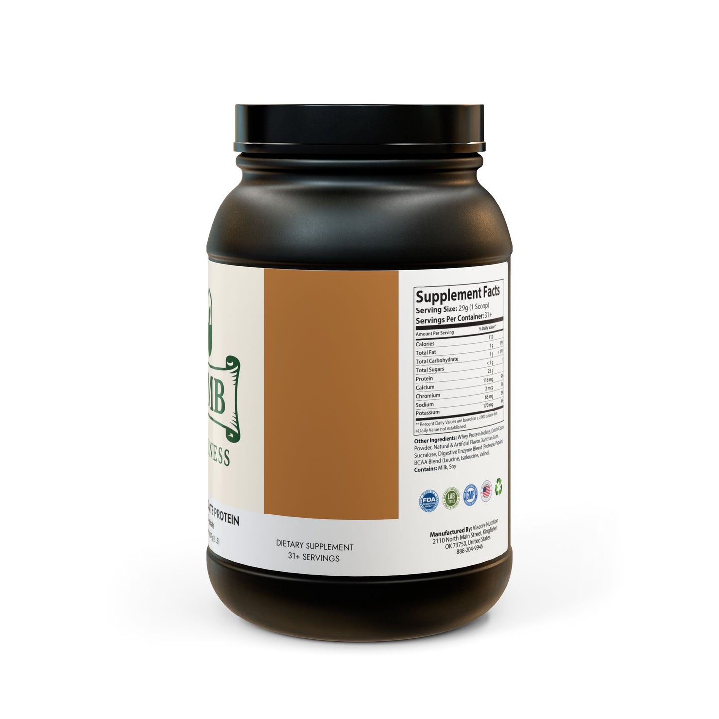 Whey Isolate Protein Supplement (907g, 2lb)