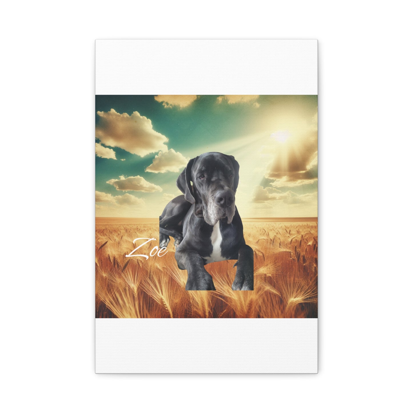 Personalized Dog Portrait Canvas - Custom Stretched Wall Art for Pet Lovers