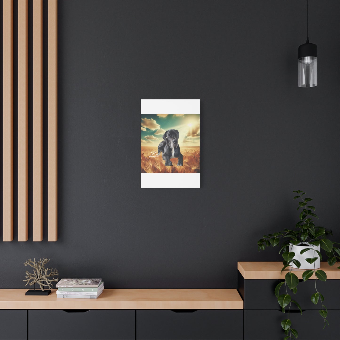 Personalized Dog Portrait Canvas - Custom Stretched Wall Art for Pet Lovers