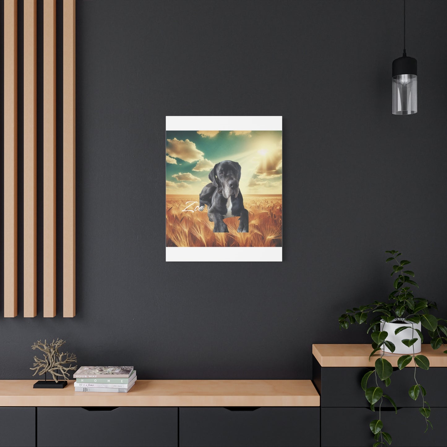 Personalized Dog Portrait Canvas - Custom Stretched Wall Art for Pet Lovers